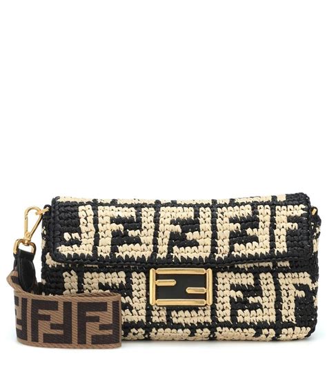 fendi baguette raffia|fendi baguette silver.